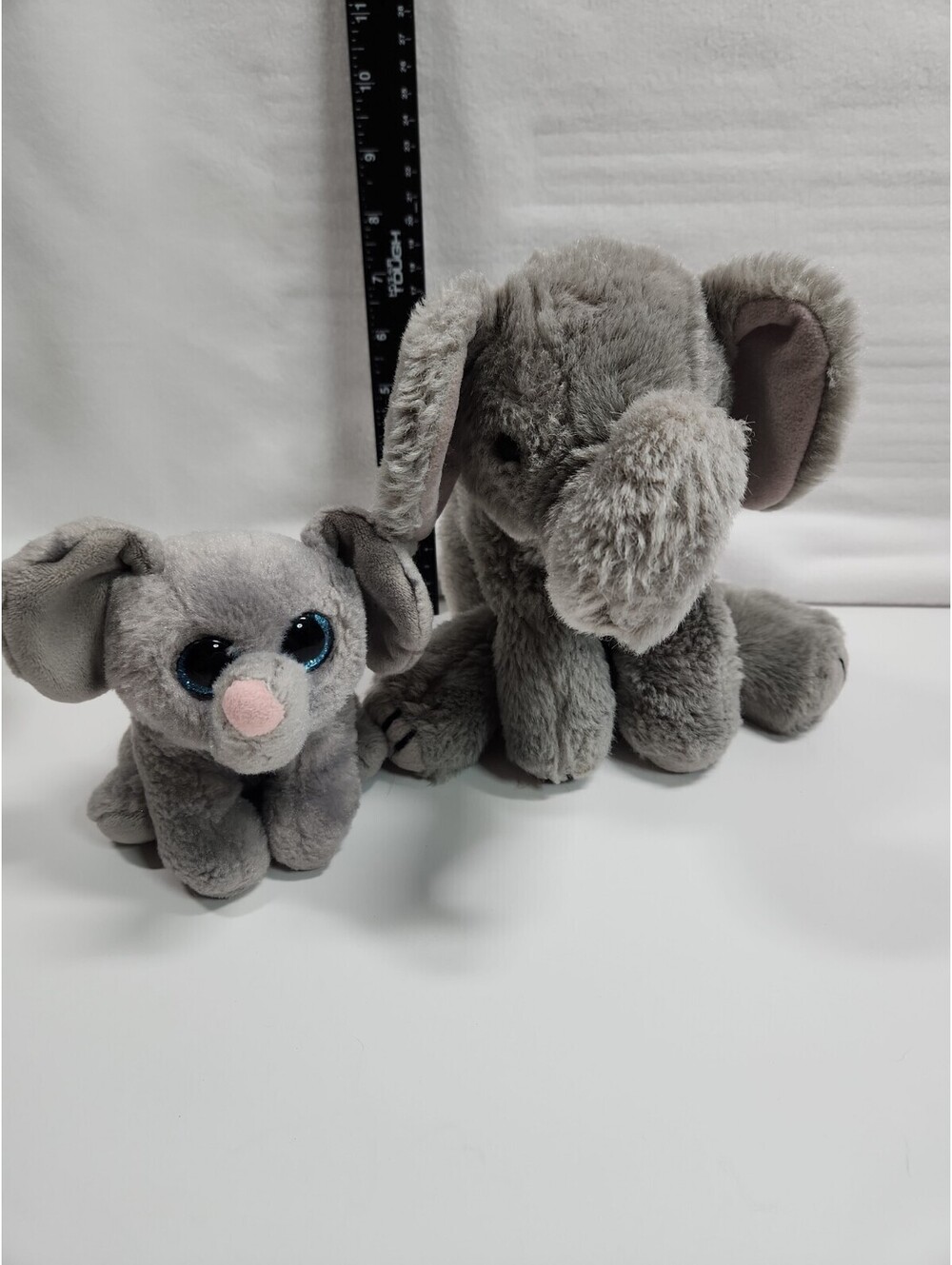 2 Ty Elephants Beanie Boos, Small Is Whopper, Large Is From 97